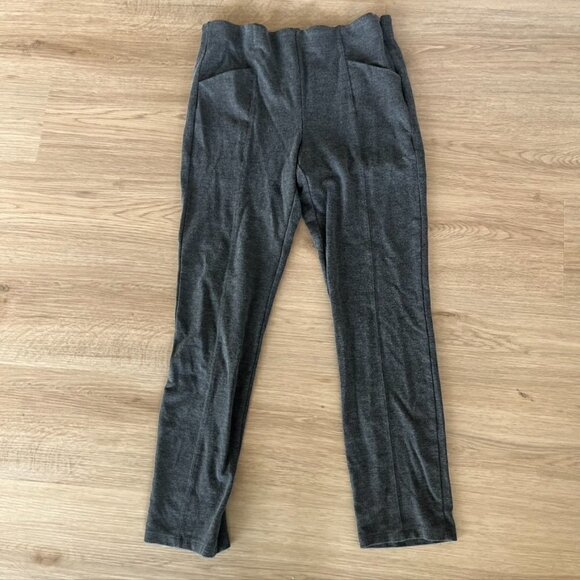 Athleta Siena Skinny Pant Gray Ponte Ankle Pants Size 12 - Picture 1 of 10